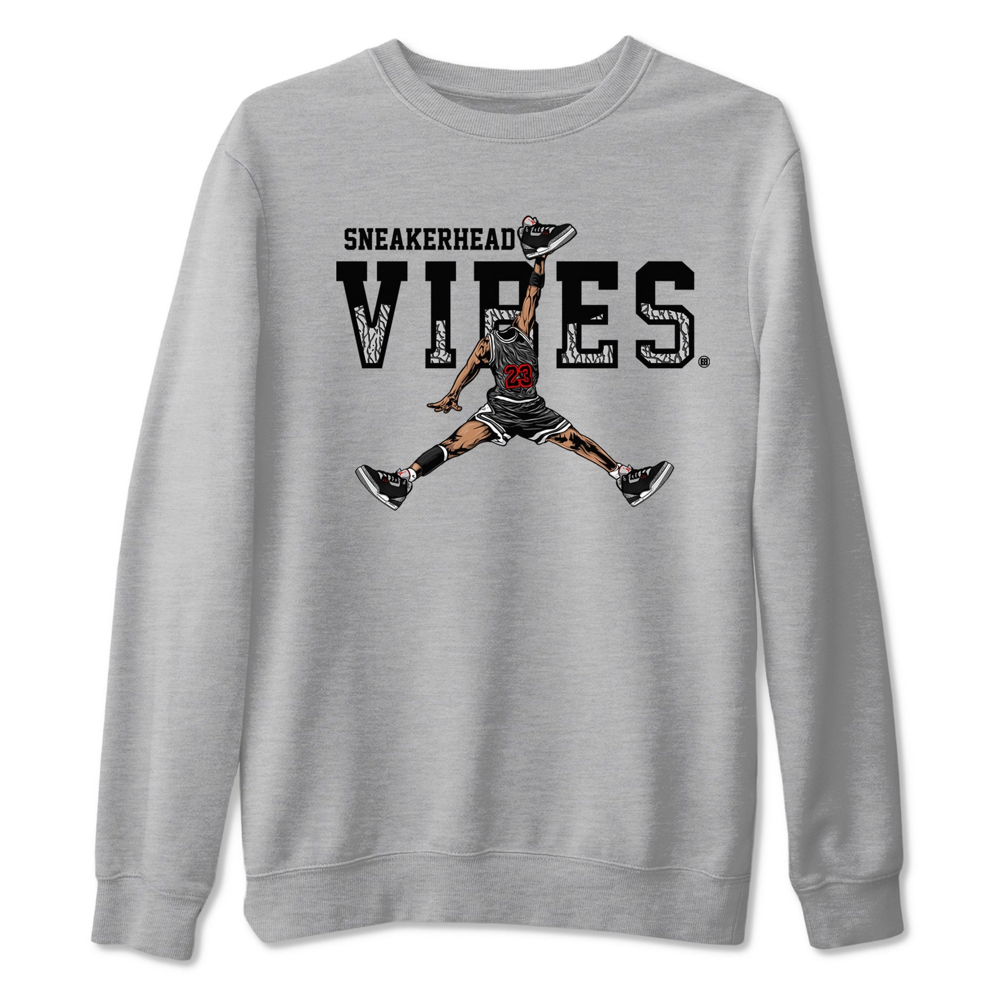 3s Black Cement shirts to match jordans Sneakerhead Vibes sneaker match tees Air Jordan 3 Retro OG Black Cement match shoes to clothes SNRT Sneaker Tees unisex cotton Heather Grey 2 shirts