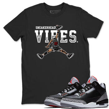 3s Black Cement shirts to match jordans Sneakerhead Vibes sneaker match tees Air Jordan 3 Retro OG Black Cement match shoes to clothes SNRT Sneaker Tees unisex cotton Black 1 shirts