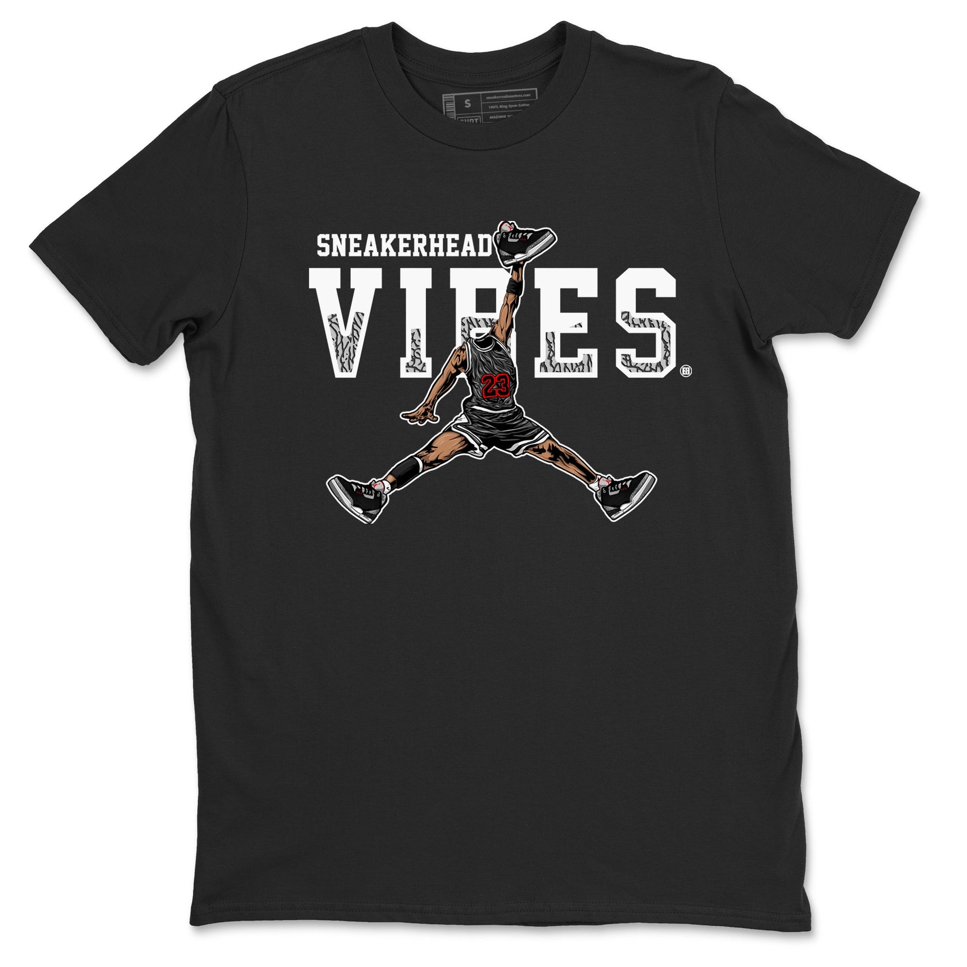 3s Black Cement shirts to match jordans Sneakerhead Vibes sneaker match tees Air Jordan 3 Retro OG Black Cement match shoes to clothes SNRT Sneaker Tees unisex cotton Black 2 shirts
