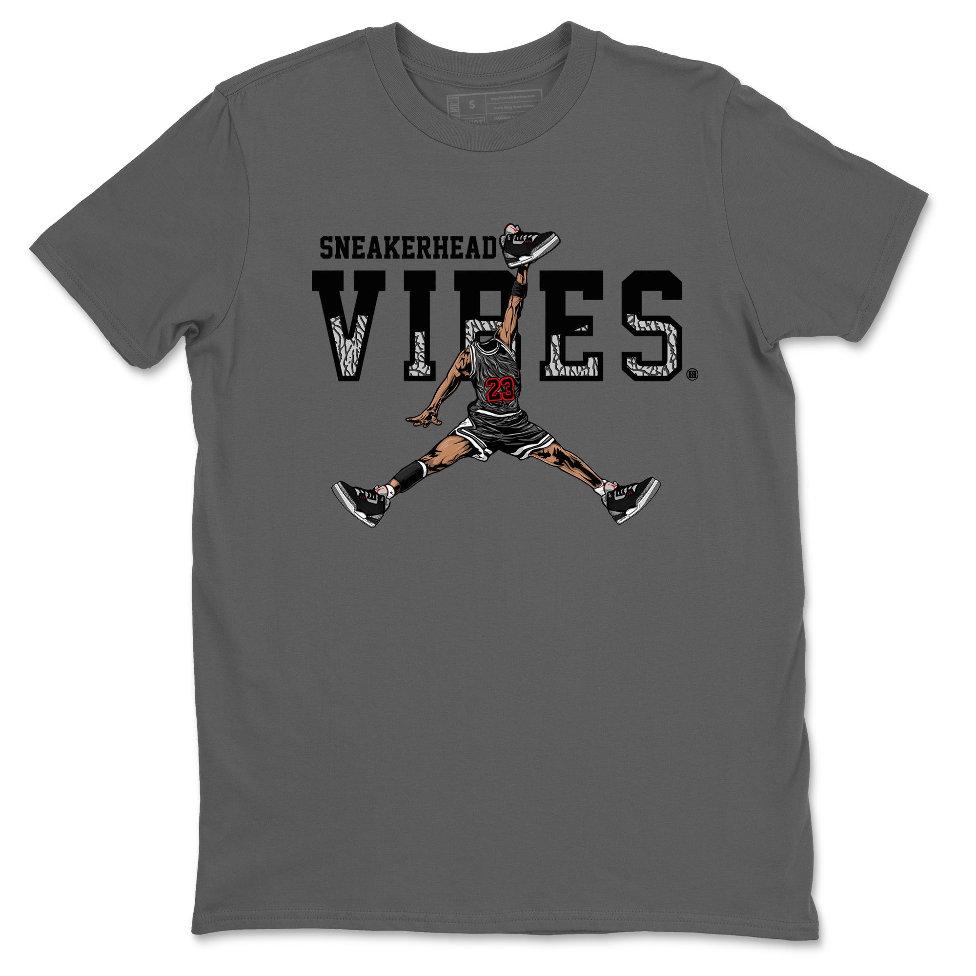 3s Black Cement shirts to match jordans Sneakerhead Vibes sneaker match tees Air Jordan 3 Retro OG Black Cement match shoes to clothes SNRT Sneaker Tees unisex cotton Cool Grey 2 shirts