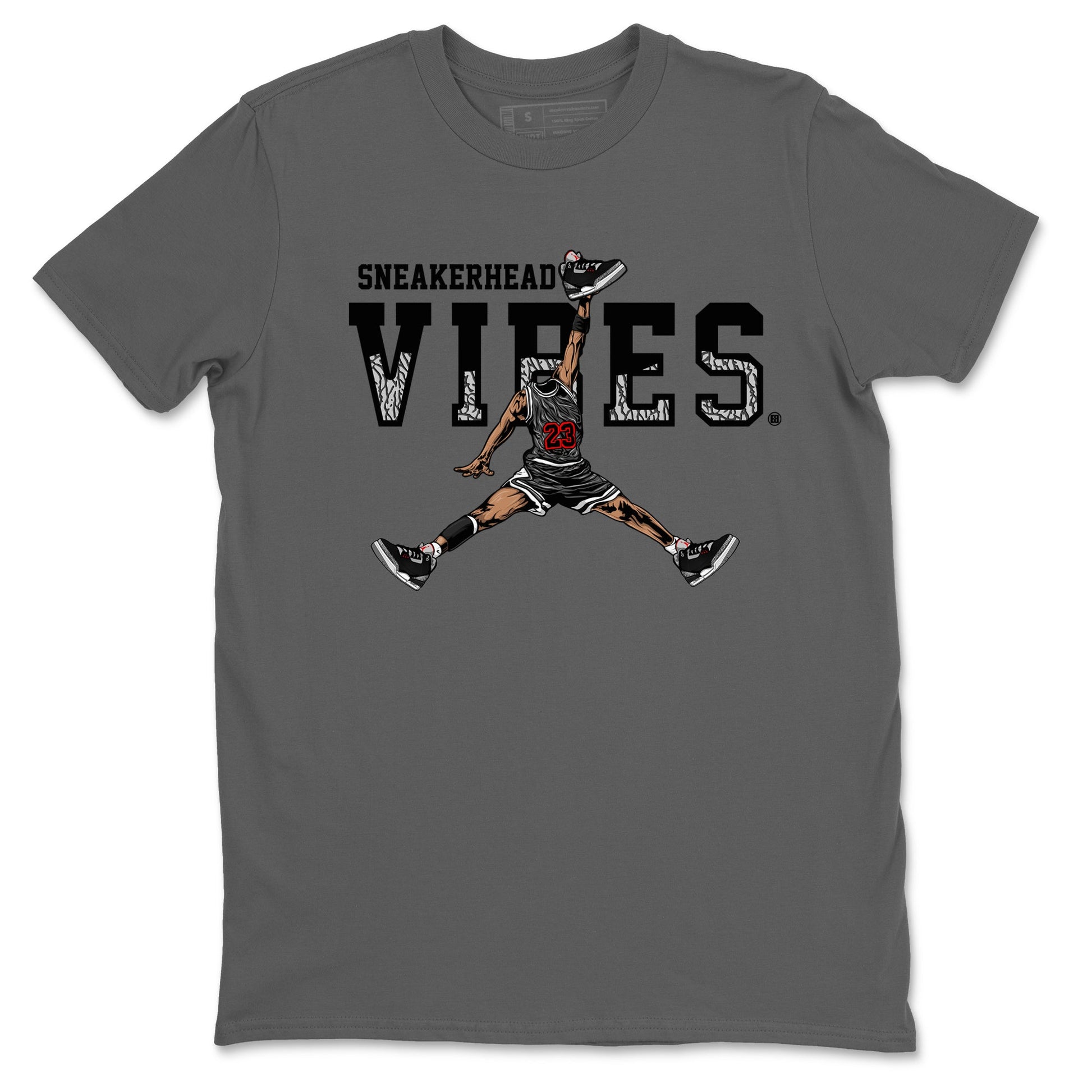 3s Black Cement shirts to match jordans Sneakerhead Vibes sneaker match tees Air Jordan 3 Retro OG Black Cement match shoes to clothes SNRT Sneaker Tees unisex cotton Cool Grey 2 shirts