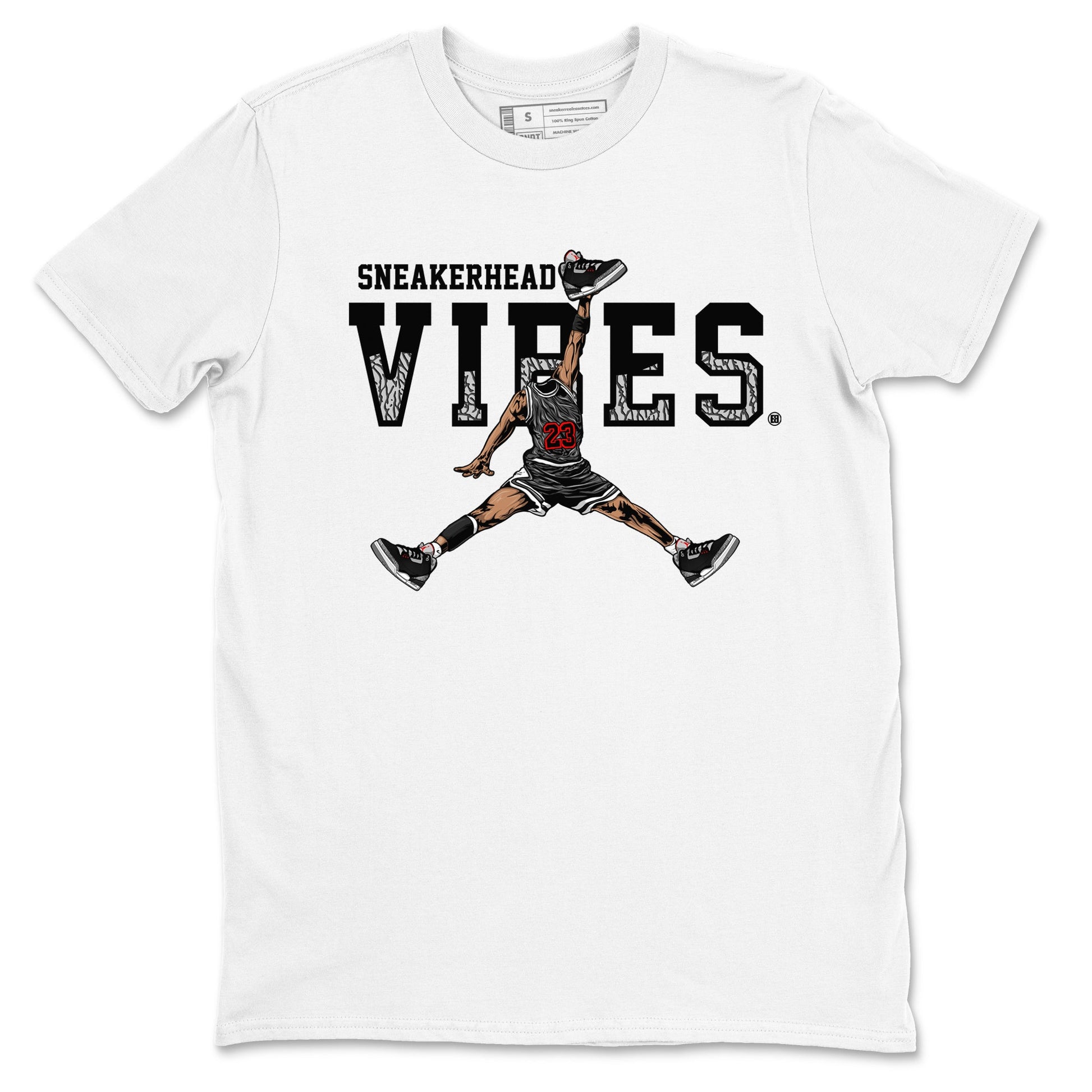 3s Black Cement shirts to match jordans Sneakerhead Vibes sneaker match tees Air Jordan 3 Retro OG Black Cement match shoes to clothes SNRT Sneaker Tees unisex cotton White 2 shirts