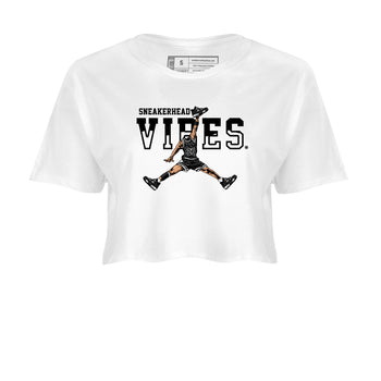 AJ4 White Thunder shirts to match jordans Sneakerhead Vibes sneaker match tees Air Jordan 4 White Thunder SNRT Sneaker Tees streetwear brand White 2 crop tee