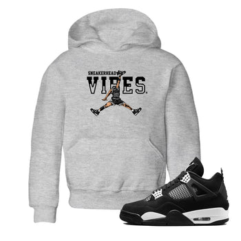AJ4 White Thunder shirts to match jordans Sneakerhead Vibes sneaker match tees Air Jordan 4 White Thunder SNRT Sneaker Tees streetwear brand Baby and Youth Heather Grey 1 cotton tee
