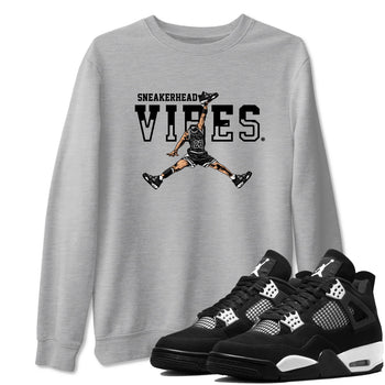 AJ4 White Thunder shirts to match jordans Sneakerhead Vibes sneaker match tees Air Jordan 4 White Thunder SNRT Sneaker Tees streetwear brand Heather Grey 1 unisex cotton tee