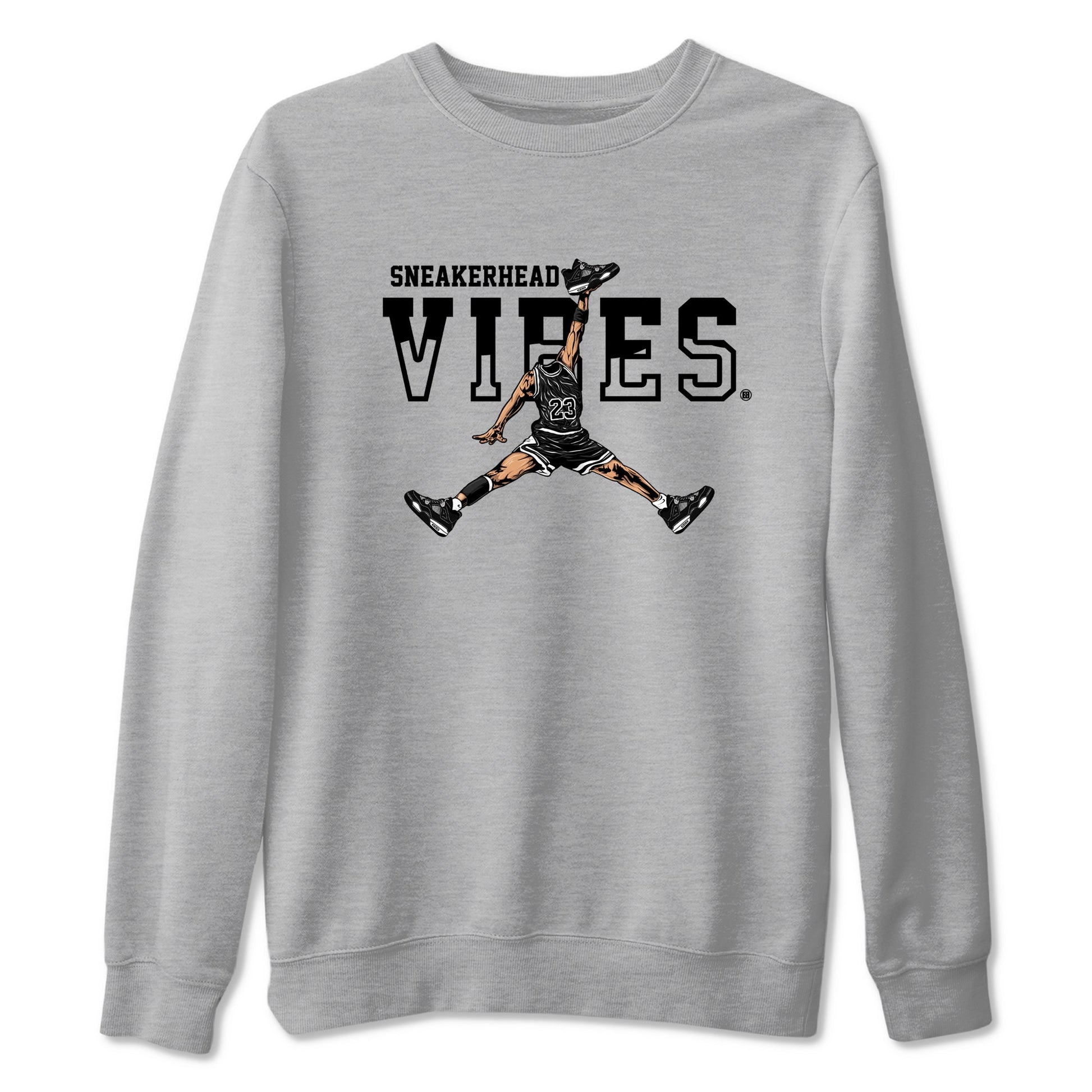 AJ4 White Thunder shirts to match jordans Sneakerhead Vibes sneaker match tees Air Jordan 4 White Thunder SNRT Sneaker Tees streetwear brand Heather Grey 2 unisex cotton tee