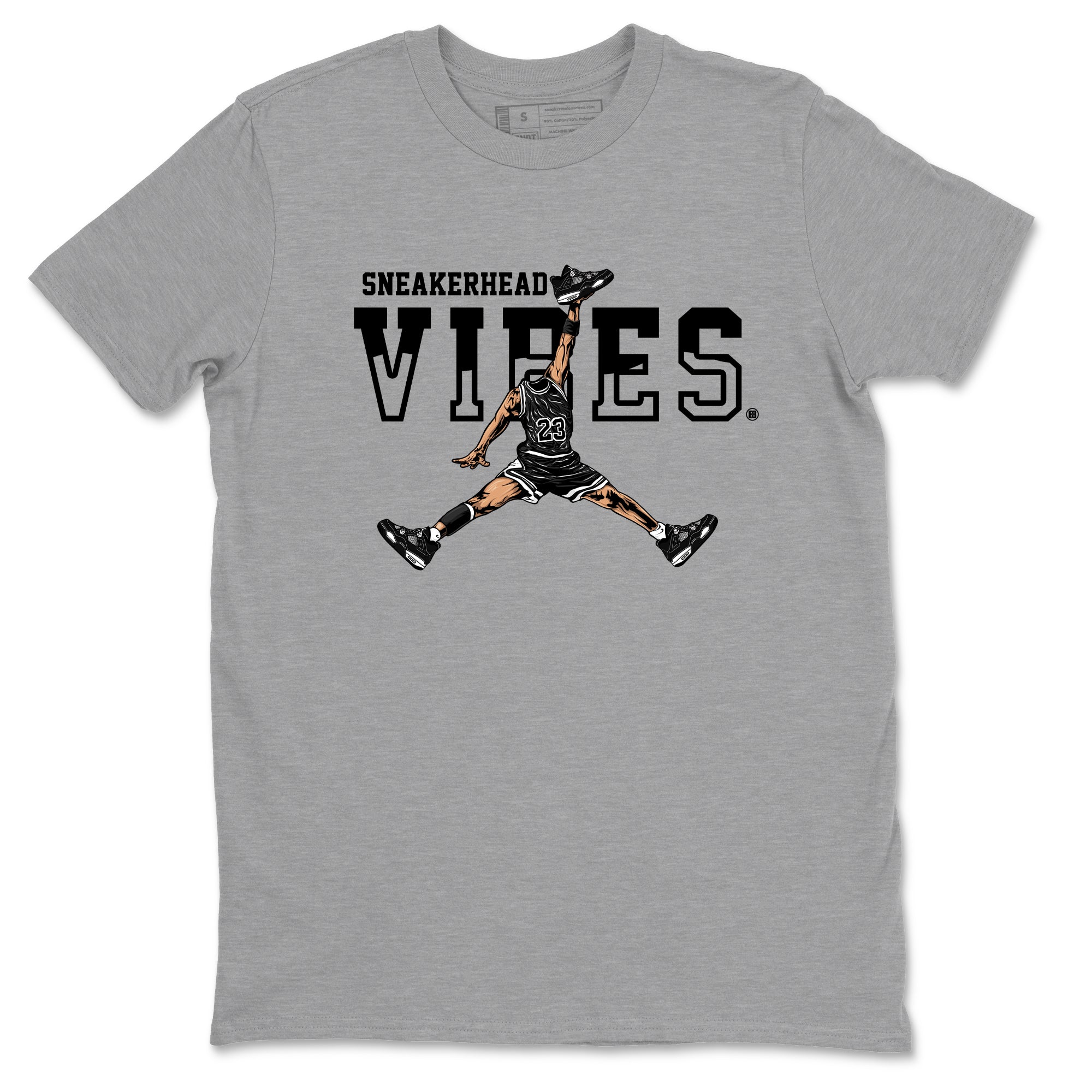 AJ4 White Thunder shirts to match jordans Sneakerhead Vibes sneaker match tees Air Jordan 4 White Thunder SNRT Sneaker Tees streetwear brand Heather Grey 2 unisex cotton tee