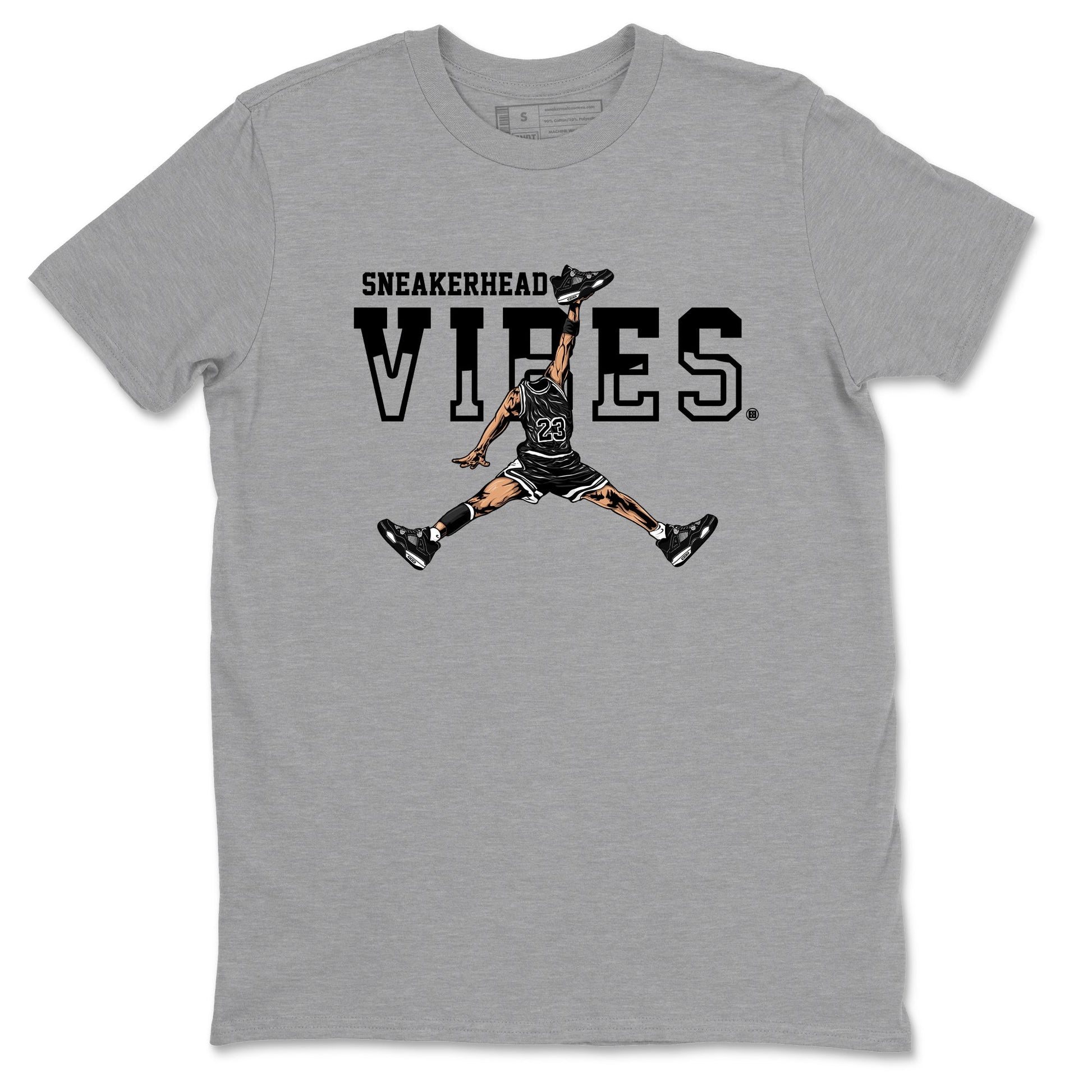 AJ4 White Thunder shirts to match jordans Sneakerhead Vibes sneaker match tees Air Jordan 4 White Thunder SNRT Sneaker Tees streetwear brand Heather Grey 2 unisex cotton tee
