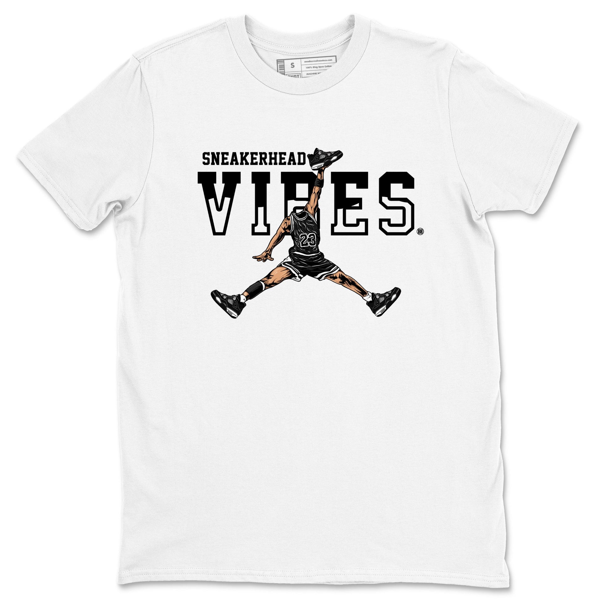AJ4 White Thunder shirts to match jordans Sneakerhead Vibes sneaker match tees Air Jordan 4 White Thunder SNRT Sneaker Tees streetwear brand White 2 unisex cotton tee