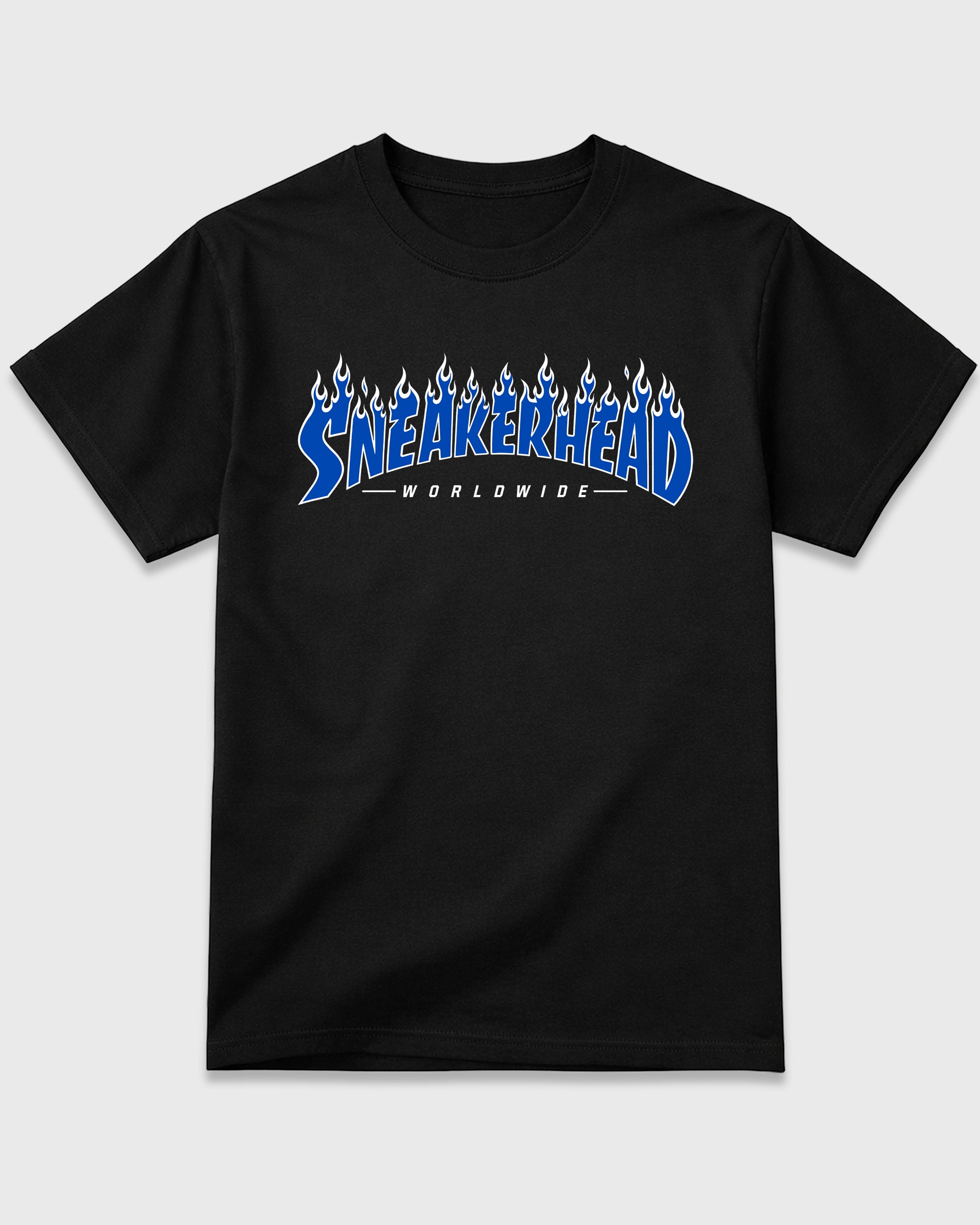 Sneakerhead Worldwide Graphic T-Shirt featuring original streetwear artwork designed to match the Air Jordan 1 Royal. Black 2 Graphic T-Shirt.