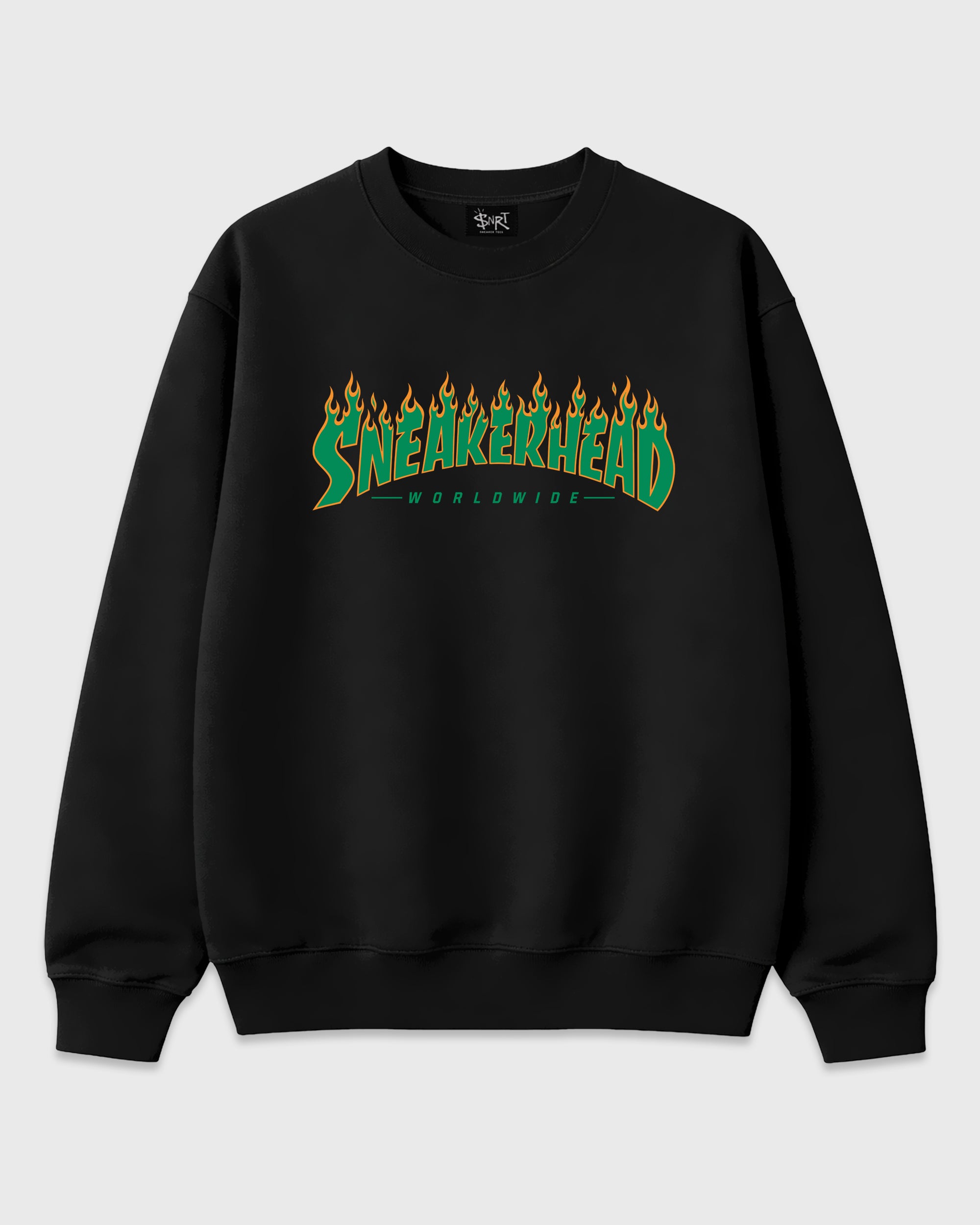 Sneakerhead Worldwide Graphic T-Shirt featuring original streetwear artwork designed to match the Air Jordan 11 Green Screen. Black 2 Graphic Tee.
