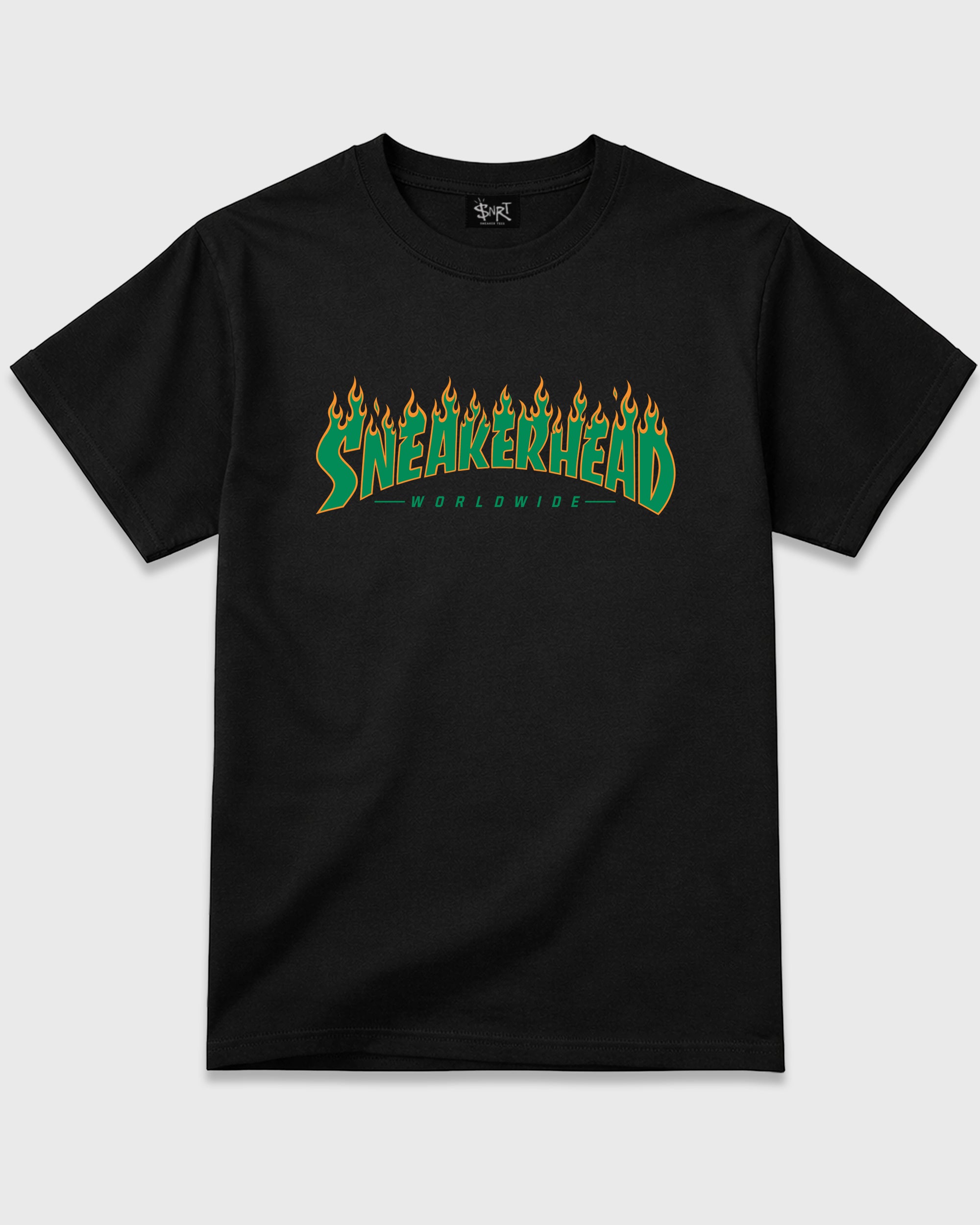 Sneakerhead Worldwide Graphic T-Shirt featuring original streetwear artwork designed to match the Air Jordan 11 Green Screen. Black 2 Graphic T-Shirt.
