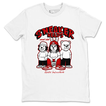Sneakerheads Social Club sneaker match t-shirt styled to complete your fit with the Air Force 1 University Red sneakers, AF1 Terror Squad shown in White 2.