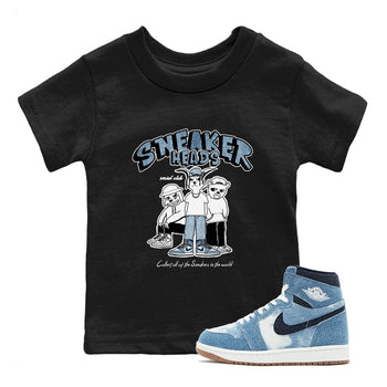 Air Jordan 1 Denim shirts to match jordans Sneakerheads Social Club sneaker match tees Air Jordan 1 Denim SNRT Sneaker Tees streetwear brand Baby and Youth Black 1 cotton tee