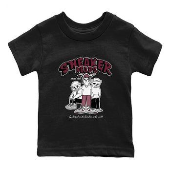 1s Metallic Burgundy shirts to match jordans Sneakerheads Social Club sneaker match tees Air Jordan 1 Metallic Burgundy SNRT Sneaker Tees streetwear brand Baby and Youth Black 2 cotton tee