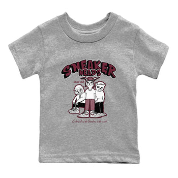 1s Metallic Burgundy shirts to match jordans Sneakerheads Social Club sneaker match tees Air Jordan 1 Metallic Burgundy SNRT Sneaker Tees streetwear brand Baby and Youth Heather Grey 2 cotton tee