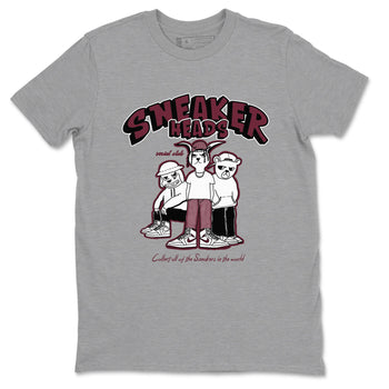 1s Metallic Burgundy shirts to match jordans Sneakerheads Social Club sneaker match tees Air Jordan 1 Metallic Burgundy SNRT Sneaker Tees streetwear brand Heather Grey 2 unisex cotton tee