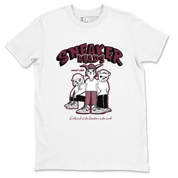 1s Metallic Burgundy shirts to match jordans Sneakerheads Social Club sneaker match tees Air Jordan 1 Metallic Burgundy SNRT Sneaker Tees streetwear brand White 2 unisex cotton tee