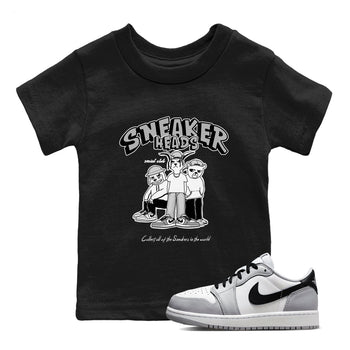 AJ1 Wolf Grey shirts to match jordans Sneakerheads Social Club sneaker match tees Air Jordan 1 Wolf Grey SNRT Sneaker Tees streetwear brand Baby and Youth Black 1 cotton tee