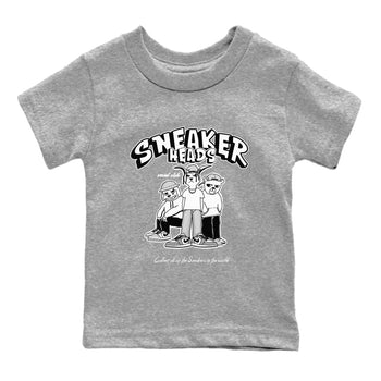 AJ1 Wolf Grey shirts to match jordans Sneakerheads Social Club sneaker match tees Air Jordan 1 Wolf Grey SNRT Sneaker Tees streetwear brand Baby and Youth Heather Grey 2 cotton tee
