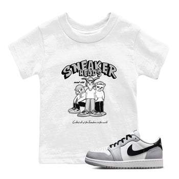 AJ1 Wolf Grey shirts to match jordans Sneakerheads Social Club sneaker match tees Air Jordan 1 Wolf Grey SNRT Sneaker Tees streetwear brand Baby and Youth White 1 cotton tee