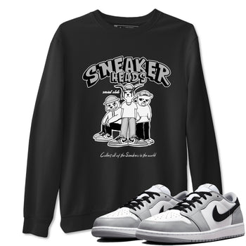 AJ1 Wolf Grey shirts to match jordans Sneakerheads Social Club sneaker match tees Air Jordan 1 Wolf Grey SNRT Sneaker Tees streetwear brand Black 1 unisex cotton tee