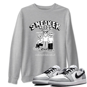 AJ1 Wolf Grey shirts to match jordans Sneakerheads Social Club sneaker match tees Air Jordan 1 Wolf Grey SNRT Sneaker Tees streetwear brand Heather Grey 1 unisex cotton tee