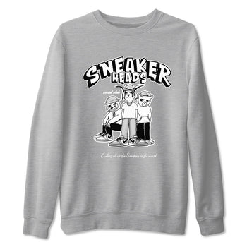 AJ1 Wolf Grey shirts to match jordans Sneakerheads Social Club sneaker match tees Air Jordan 1 Wolf Grey SNRT Sneaker Tees streetwear brand Heather Grey 2 unisex cotton tee