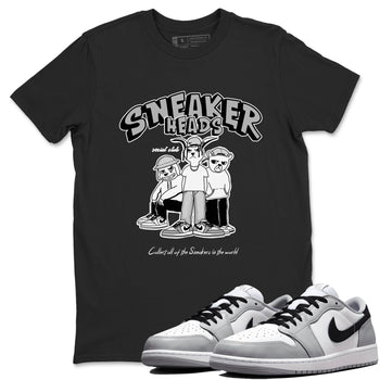 AJ1 Wolf Grey shirts to match jordans Sneakerheads Social Club sneaker match tees Air Jordan 1 Wolf Grey SNRT Sneaker Tees streetwear brand Black 1 unisex cotton tee