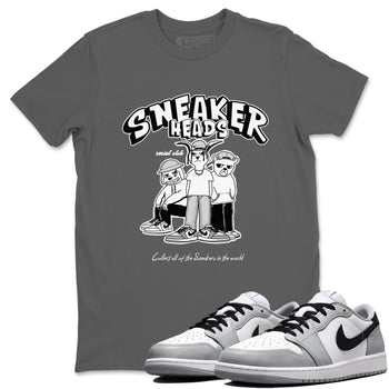 AJ1 Wolf Grey shirts to match jordans Sneakerheads Social Club sneaker match tees Air Jordan 1 Wolf Grey SNRT Sneaker Tees streetwear brand Cool Grey 1 unisex cotton tee