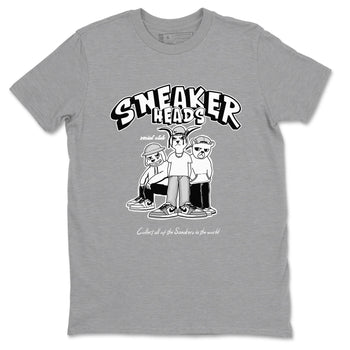 AJ1 Wolf Grey shirts to match jordans Sneakerheads Social Club sneaker match tees Air Jordan 1 Wolf Grey SNRT Sneaker Tees streetwear brand Heather Grey 2 unisex cotton tee
