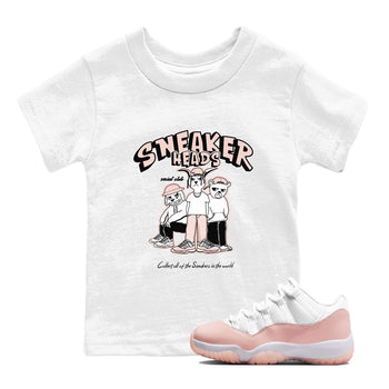 11s Legend Pink shirts to match jordans Sneakerheads Social Club sneaker match tees Air Jordan 11 Legend Pink SNRT Sneaker Tees streetwear brand Baby and Youth White 1 cotton tee