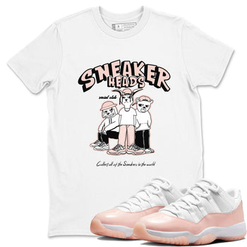 11s Legend Pink shirts to match jordans Sneakerheads Social Club sneaker match tees Air Jordan 11 Legend Pink SNRT Sneaker Tees streetwear brand White 1 unisex cotton tee