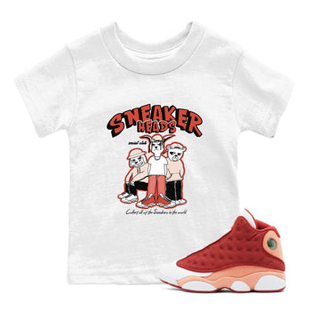 13s Dune Red shirts to match jordans Sneakerheads Social Club sneaker match tees Air Jordan 13 Dune Red SNRT Sneaker Tees streetwear brand Baby and Youth White 1 cotton tee