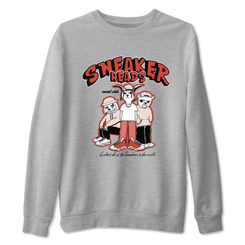 13s Dune Red shirts to match jordans Sneakerheads Social Club sneaker match tees Air Jordan 13 Dune Red SNRT Sneaker Tees streetwear brand Heather Grey 2 unisex cotton tee