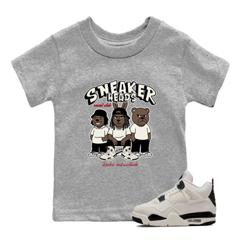Sneaker match tees – Sneaker Tees To Match Air Jordan 4 Flight Club Shoes – Sneakerheads Social Club Kids T-Shirt Heather Grey 1