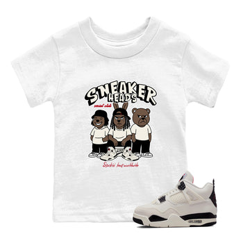 Sneaker match tees – Sneaker Tees To Match Air Jordan 4 Flight Club Shoes – Sneakerheads Social Club Kids T-Shirt White 1