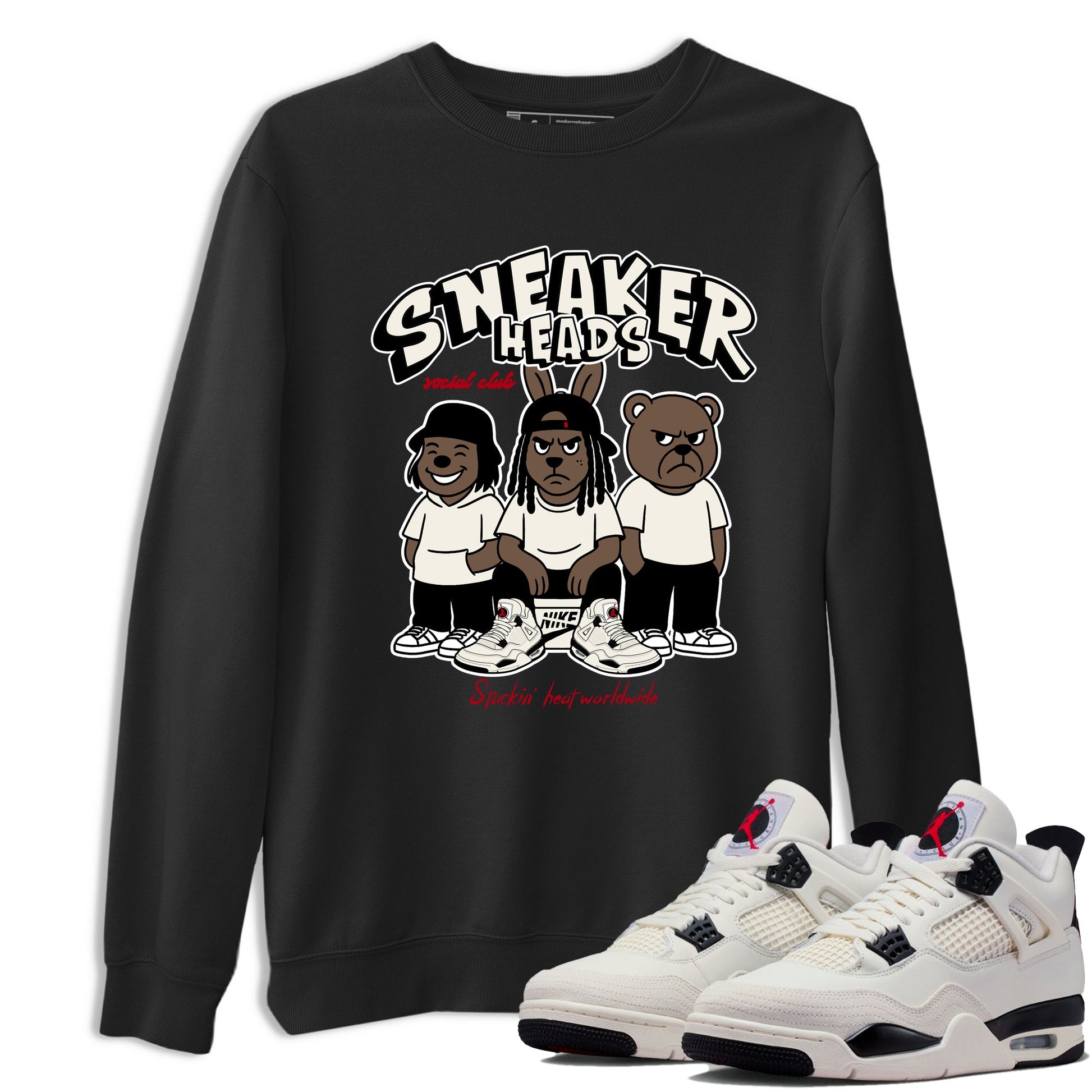 Sneaker match tees – Sneaker Tees To Match Air Jordan 4 Flight Club Shoes – Sneakerheads Social Club Tee Black 1