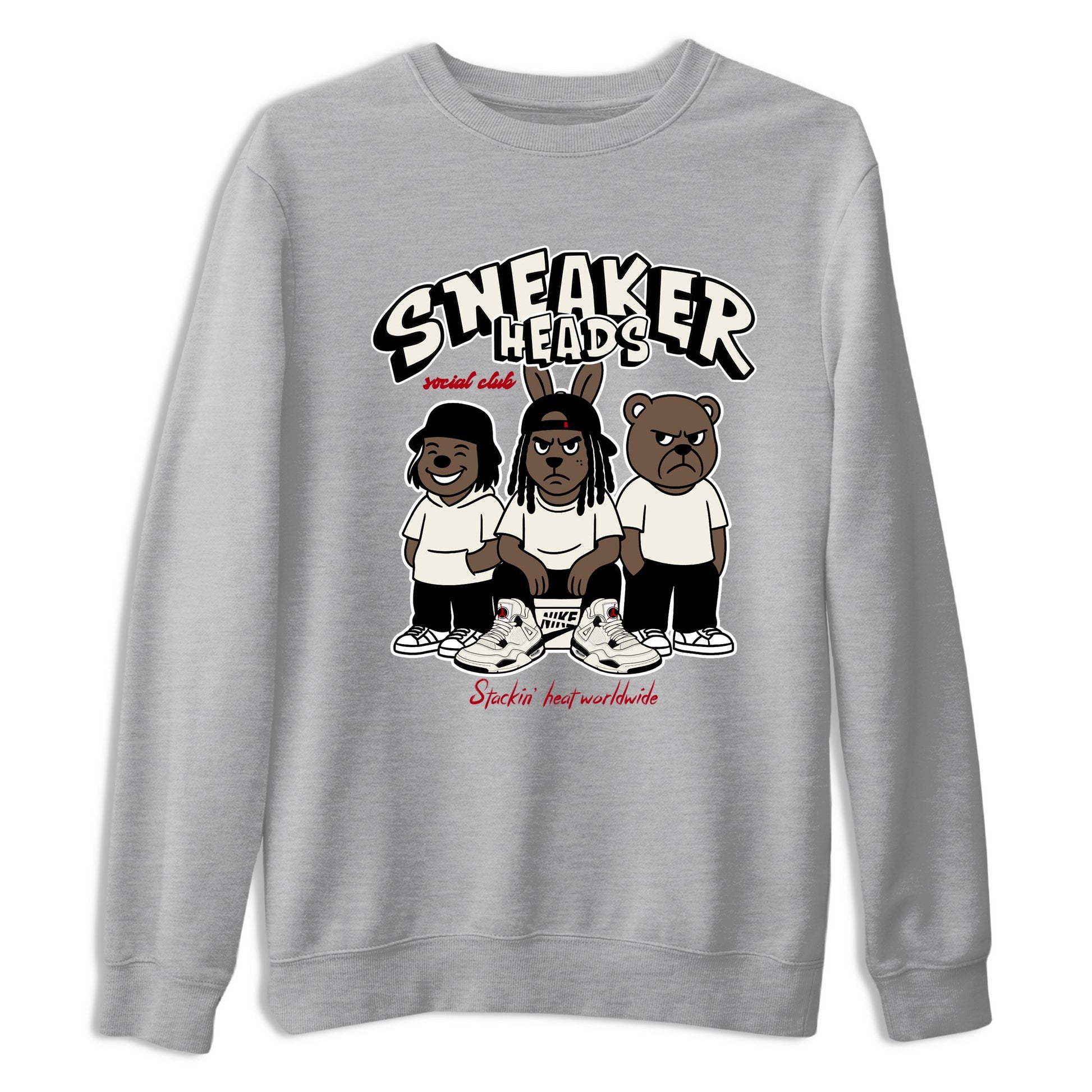Sneaker match tees – Sneaker Tees To Match Air Jordan 4 Flight Club Shoes – Sneakerheads Social Club Tee Heather Grey 2