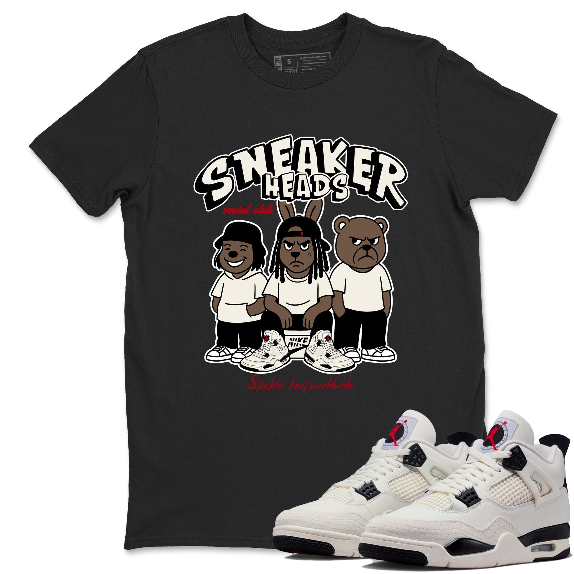 Sneaker match tees – Sneaker Tees To Match Air Jordan 4 Flight Club Shoes – Sneakerheads Social Club Tee Black 1