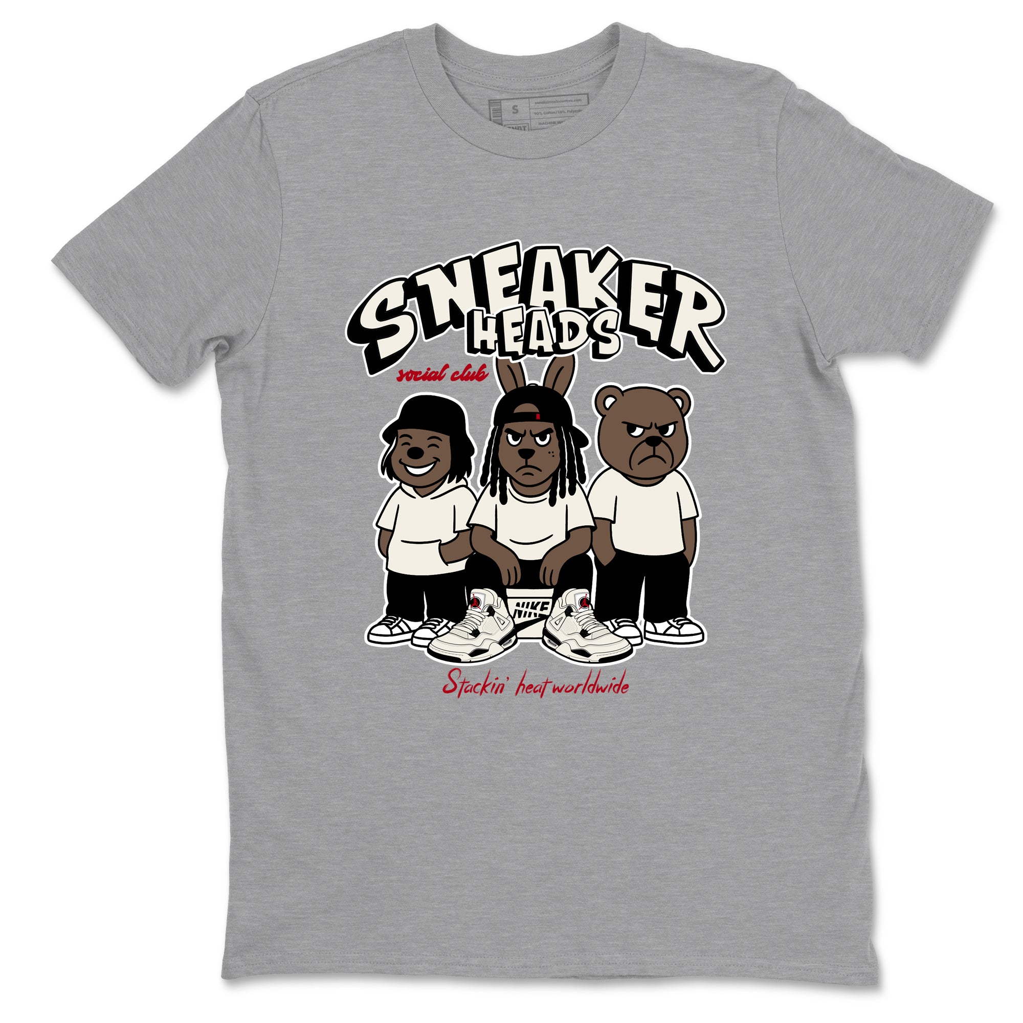Sneaker match tees – Sneaker Tees To Match Air Jordan 4 Flight Club Shoes – Sneakerheads Social Club Tee Heather Grey 2