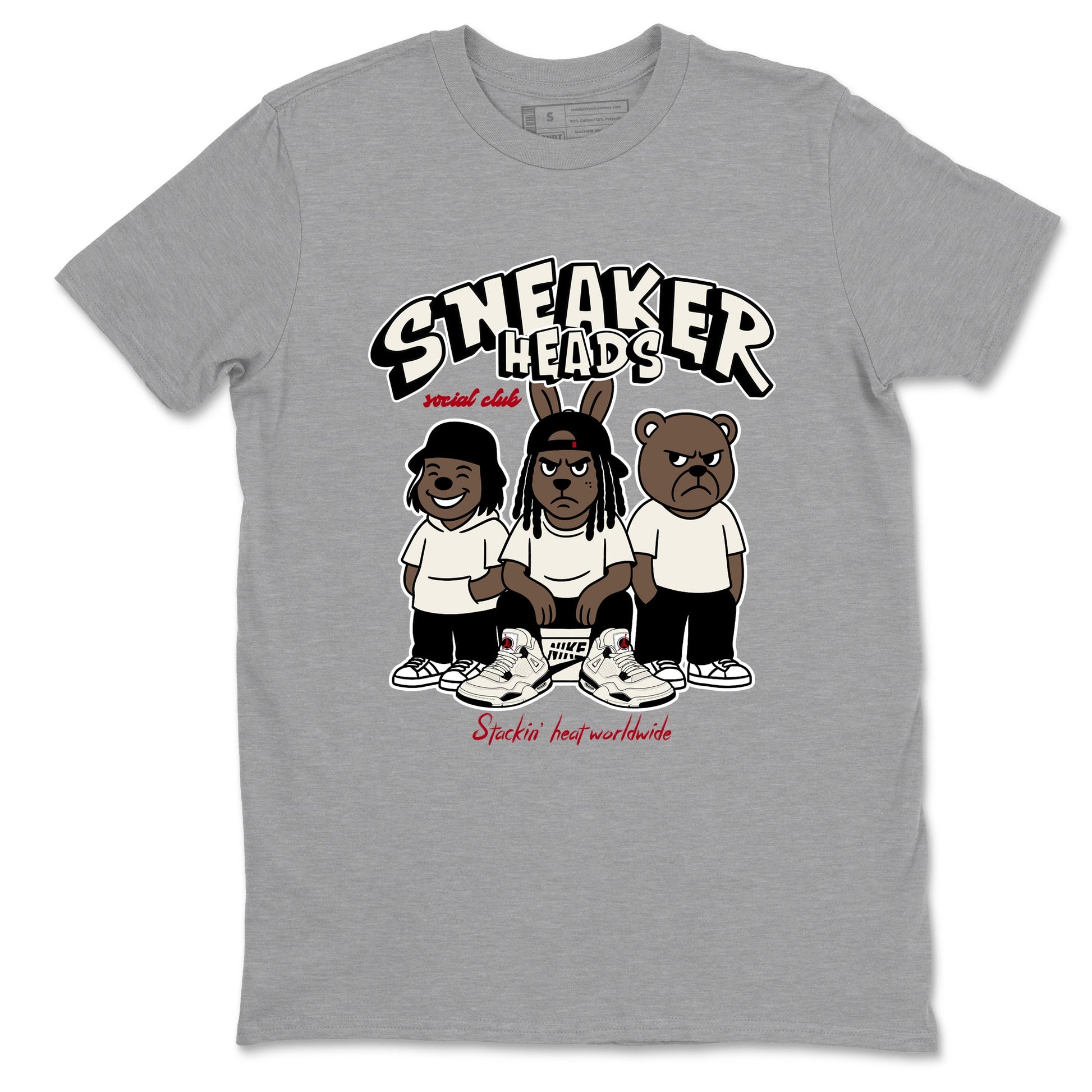 Sneaker match tees – Sneaker Tees To Match Air Jordan 4 Flight Club Shoes – Sneakerheads Social Club Tee Heather Grey 2