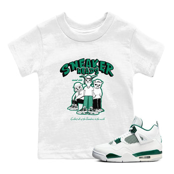4s Oxidized Green shirts to match jordans Sneakerheads Social Club sneaker match tees Air Jordan 4 Oxidized Green SNRT Sneaker Tees streetwear brand Baby and Youth White 1 cotton tee