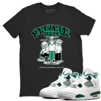 4s Oxidized Green shirts to match jordans Sneakerheads Social Club sneaker match tees Air Jordan 4 Oxidized Green SNRT Sneaker Tees streetwear brand Black 1 unisex cotton tee