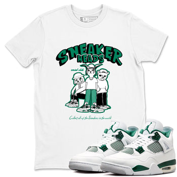 4s Oxidized Green shirts to match jordans Sneakerheads Social Club sneaker match tees Air Jordan 4 Oxidized Green SNRT Sneaker Tees streetwear brand White 1 unisex cotton tee
