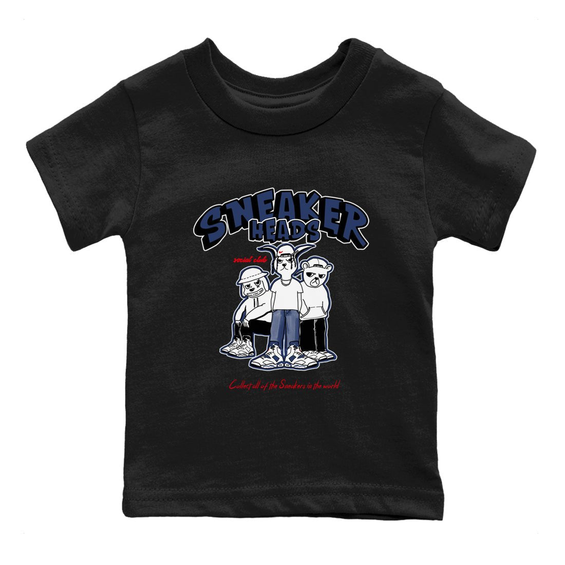 6s Olympic shirts to match jordans Sneakerheads Social Club sneaker match tees Air Jordan 6 Olympic SNRT Sneaker Tees streetwear brand Baby and Youth Black 2 cotton tee