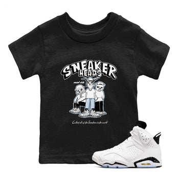 AJ6 White Black shirts to match jordans Sneakerheads Social Club sneaker match tees Air Jordan 6 White Black SNRT Sneaker Tees streetwear brand Baby and Youth Black 1 cotton tee