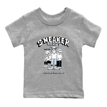 AJ6 White Black shirts to match jordans Sneakerheads Social Club sneaker match tees Air Jordan 6 White Black SNRT Sneaker Tees streetwear brand Baby and Youth Heather Grey 2 cotton tee