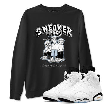 AJ6 White Black shirts to match jordans Sneakerheads Social Club sneaker match tees Air Jordan 6 White Black SNRT Sneaker Tees streetwear brand Black 1 unisex cotton tee
