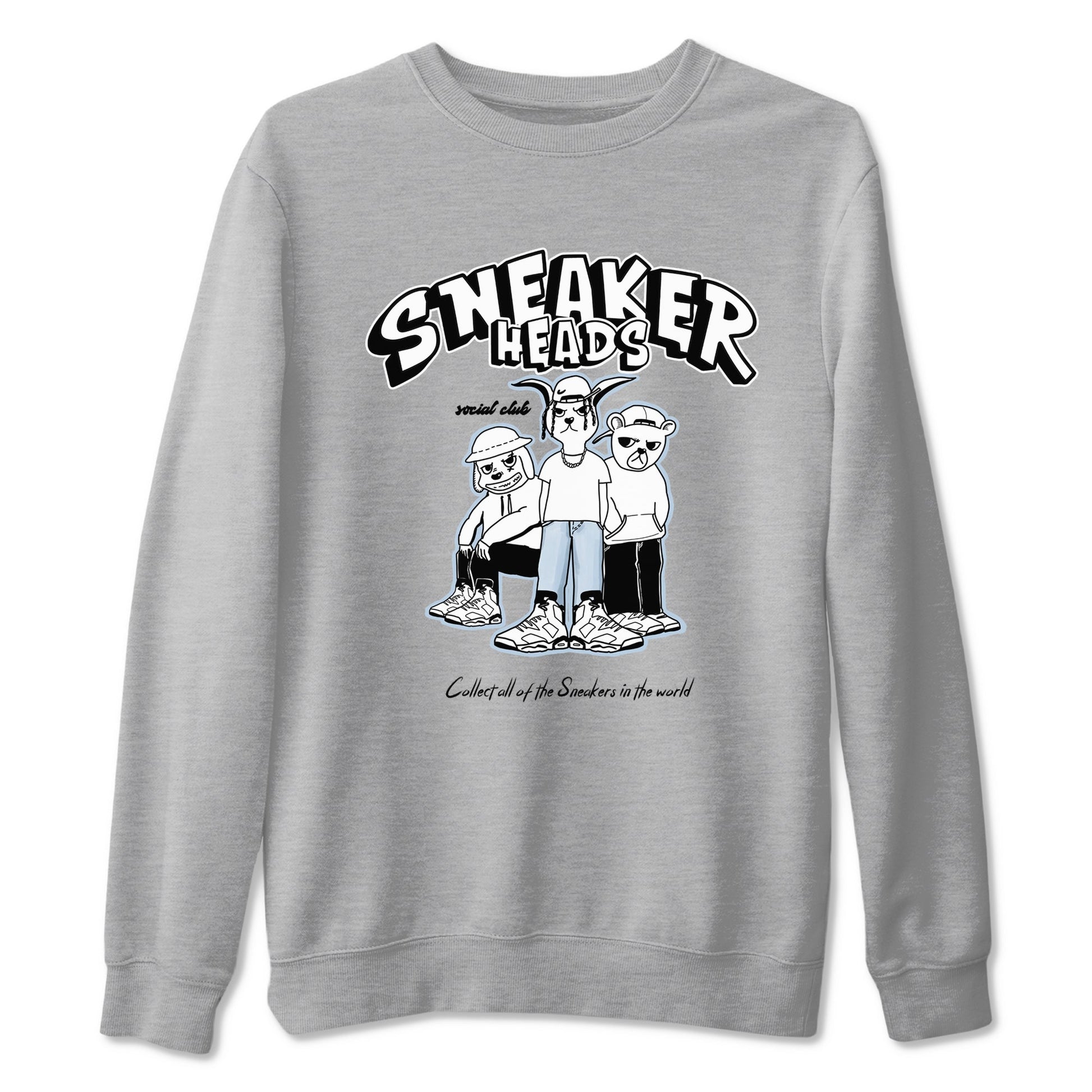 AJ6 White Black shirts to match jordans Sneakerheads Social Club sneaker match tees Air Jordan 6 White Black SNRT Sneaker Tees streetwear brand Heather Grey 2 unisex cotton tee